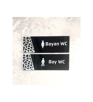 Black Silver Pattern Seri Wc Yönlendirme Seti
