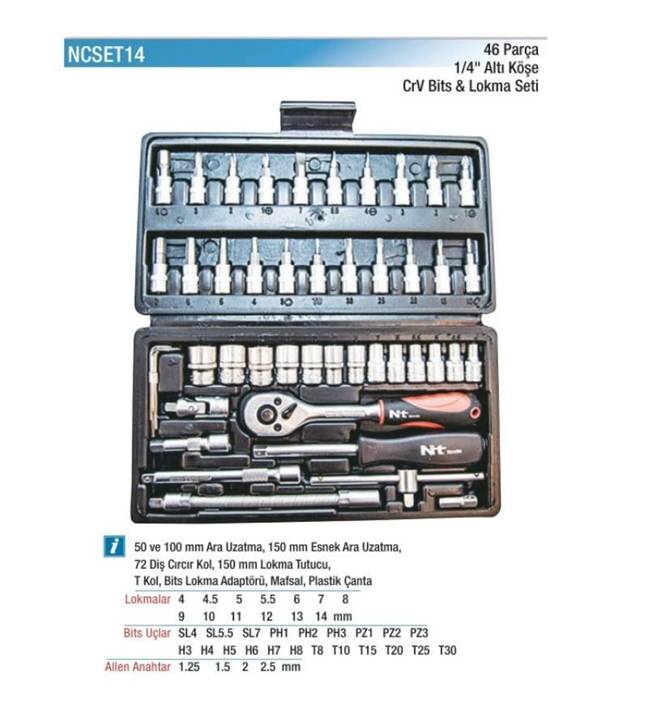 Nt Tools 46 Parça 1/4