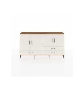 Arges Konsol 5 Raflı 3 Çekmeceli 4 Kapaklı 176x30x99 Çam-Aytaşı