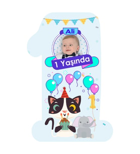 1 Yaşında 6X9 Ahşap Magnet