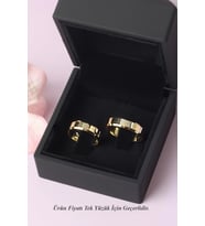 Alyans Kesme Gümüş Nişan Yüzüğü 925 Ayar Gümüş Alyans5 mm Sade Alyans Gümüş Yüzük (Gold)