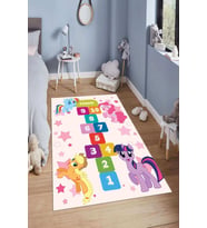 Dijital Baskılı Kaymaz Taban Yıkanabilir Kolay Temizlenir Modern Çocuk Odası Halısı NDÇ-HT-1191 (Çok Renkli)