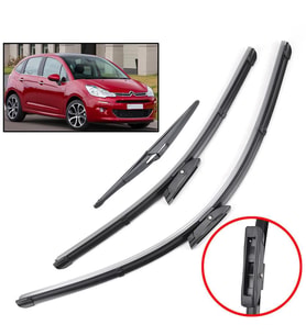 Citroen C3 Ön + Arka Cam Muz Silecek Takımı 2010-2016