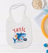 BK Kids Kişiye Özel Tatil Zamanı Tasarımlı Bebek Mama Önlüğü - Model 1