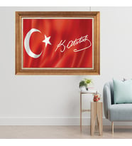 Altın Varaklı Çerçeveli Paspartulu  Tablo zv1076 (Gold)