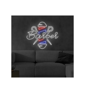 Barber Yazılı ve Şekilli Neon Tabela