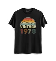 Vintage 1978 Eskitme Siyah Tshirt