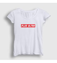Presmono Kadın Beyaz Plus Ultra Anime Boku No Hero Academia T-Shirt 234677tt (Beyaz)