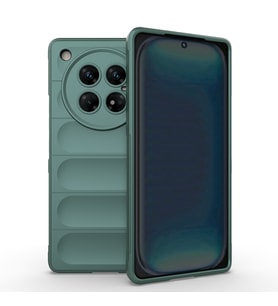 Infinix Zero 40 5G Uyumlu Kılıf Esnek TPU Oyuklu Arka Yüzey Tasarımlı Zore Etnik Silikon Kapak (Koyu Yeşil)