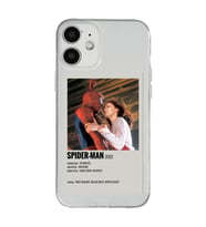 Iphone 12 Uyumlu Spider Man Minimalist Poster Desenli Şeffaf Telefon Kılıfı