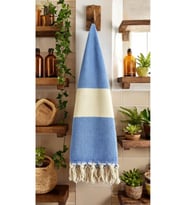 Unisex Mavi Peştemal Havlu – Şık ve Pratik Kullanım, %100 Pamuk, (90 x 150 cm)