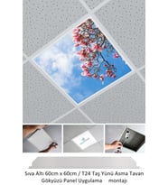 Asma Tavan Led-60cmx60cm-sıva Altı-54w-6500k-led Panel-led Armatür- 60x60 Taş Yünü Asma Tavan Ledi