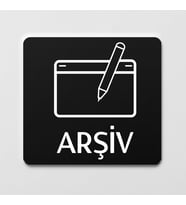 Arşiv Odası Kapı Levhası Ofis Yönlendirme Kapı İsimlik Oda Tabela (Siyah)