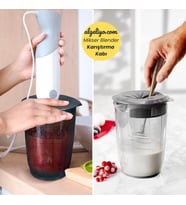 Mikser Blender Kabı Sıçratmayan Çırpma Kabı Mikser Kabı Kapaklı Sıçratmayan Kap