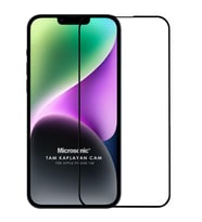 Microsonic Apple iPhone 16e Tam Kaplayan Temperli Cam Ekran Koruyucu Siyah