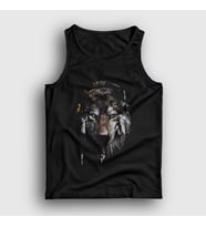 Presmono Unisex Siyah Indian Wolf Kurt Atlet 307053tt
