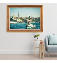 Altın Paspartulu Çerçeveli Tablo CV630 (Gold)