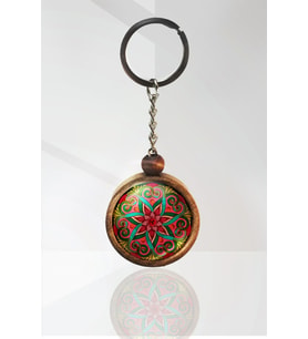 Mandala Ahşap Anahtarlık