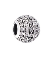 Nur Silver Yuvarlak Zirkon Taşlı Işıltılı Gümüş Charm NUR-BL01019