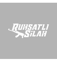 Ruhsatlı Silah Araba Sticker siyah 17x6 CM (Beyaz)