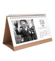 2027 Atatürk Takvimi - Atatürk Fotoğraflı 2027 Masa Takvimi - Kahverengi