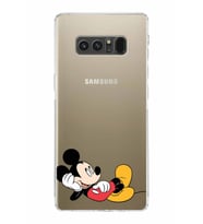 Samsung Galaxy Note 8  Kamera Korumalı Kapak Mickey Mouse Tasarımlı  Şeffaf  Kılıf