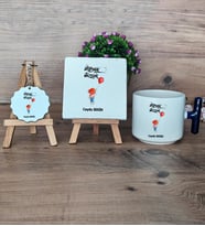 Ütopyalar Güzeldir Hediye Seti Kupa Bardak T Kulplu, Dekoratif Taş, Anahtarlık Arkadaşa Sevgiliye Kardeşe Doğum Günü Hediyesi (Model 2)