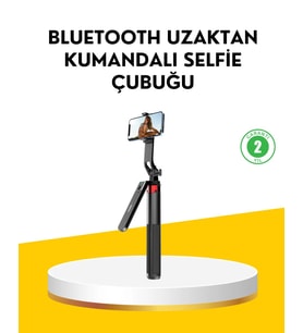 Tripodlu Selfie Çubuğu Uzaktan Kumandalı Canlı Yayın Uyumlu