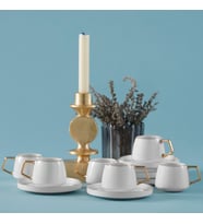 Karaca Saturn 6 Kişilik Kahve Fincanı Takımı 90 ml Gold