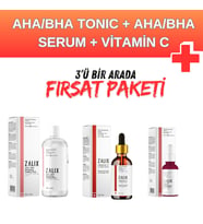 ZALİX 3'ü Bir Arada Fırsat Paketi - Zalix Aha/Bha Peeling Tonic ve Aha/Bha Care Serum ve Vitamin C Serum