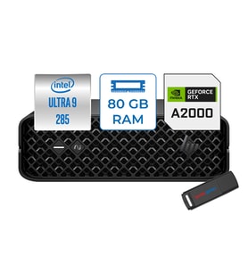 Hp Ws A2KJ1ES Z2M G1I Mını Intel Ultra 9 285 80GB Ddr5 4tb SSD 16GB/RTXA2000 Windows 11 Pro Yapay Zeka Destekli Mini Iş Istasyonu A2KJ1ESP14 + Zettausbbellek