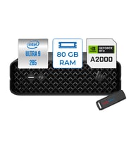 Hp Ws A2KJ1ES Z2M G1I Mını Intel Ultra 9 285 80GB Ddr5 4tb SSD 16GB/RTXA2000 Windows 11 Pro Yapay Zeka Destekli Mini Iş Istasyonu A2KJ1ESP14 + Zettausbbellek