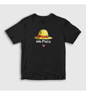 Presmono Unisex Çocuk Siyah Hat Anime One Piece T-Shirt 135409tt