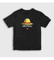 Presmono Unisex Çocuk Siyah Hat Anime One Piece T-Shirt 135409tt