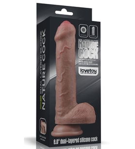 8'' Dual Layered Silicone Cock