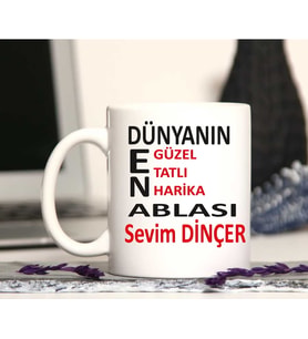 Dünyanın En Güzel Ablası Kupa Bardak