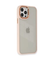 Apple İphone 12 Pro Max Kılıf Dora Kapak - Pudra