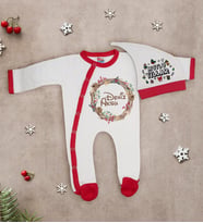 BK Gift Kişiye Özel Yılbaşı Temalı Tulum Zıbın ve Kukuletalı Şapka Seti-7