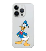 Apple iPhone 14 Pro Max Uyumlu Kamera Korumalı Tıpalı Kapak Donald Duck Tasarımlı ŞeffafKılıf