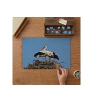 Yuvada Leylekler Tasarımı 240 parça Ahşap Puzzle Ahşap Kutuda MP10905