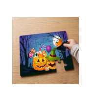 Kabaklar - Cadılar Bayramı Tasarımlı 24 Parça Ahşap Çocuk Puzzle