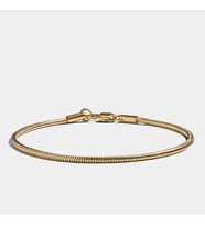 Altın Renk Unisex Snake Zincir (2 mm) Çelik Bileklik - 3139
