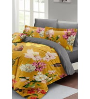Çift Kişilik ( Lastikli Çarşaflı ) %100 Pamuk Saten Nevresim Takımı Rose Mix