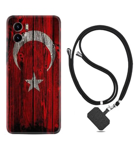 Vivo Y15S Y32 Y33S Y51 Y53S Kılıf Boyun Askılı Silikon Şanlı Türk Bayrağı 2 1317