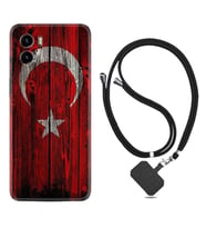 Vivo Y15S Y32 Y33S Y51 Y53S Kılıf Boyun Askılı Silikon Şanlı Türk Bayrağı 2 1317