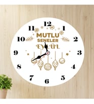 Yeniyıl Temalı İsimli Yılbaşı Duvar Saati