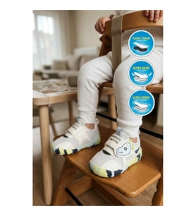 Marco Kids 26Y701 B Beyaz-Pudra Bebek Spor Ayakkabı