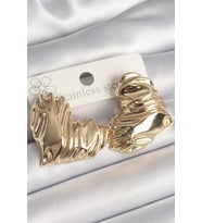 Pirinç Gold Renk İşlemeli Kalp Model Kadın Küpe 5886 - HEP-7952-3672