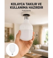 Acil Durumlara Uygun Şarjlı Torch LED Ampul 30 Watt Yeni Nesil