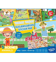 Lino Tekrar Kullanılabilen Sticker Pad Hayvan